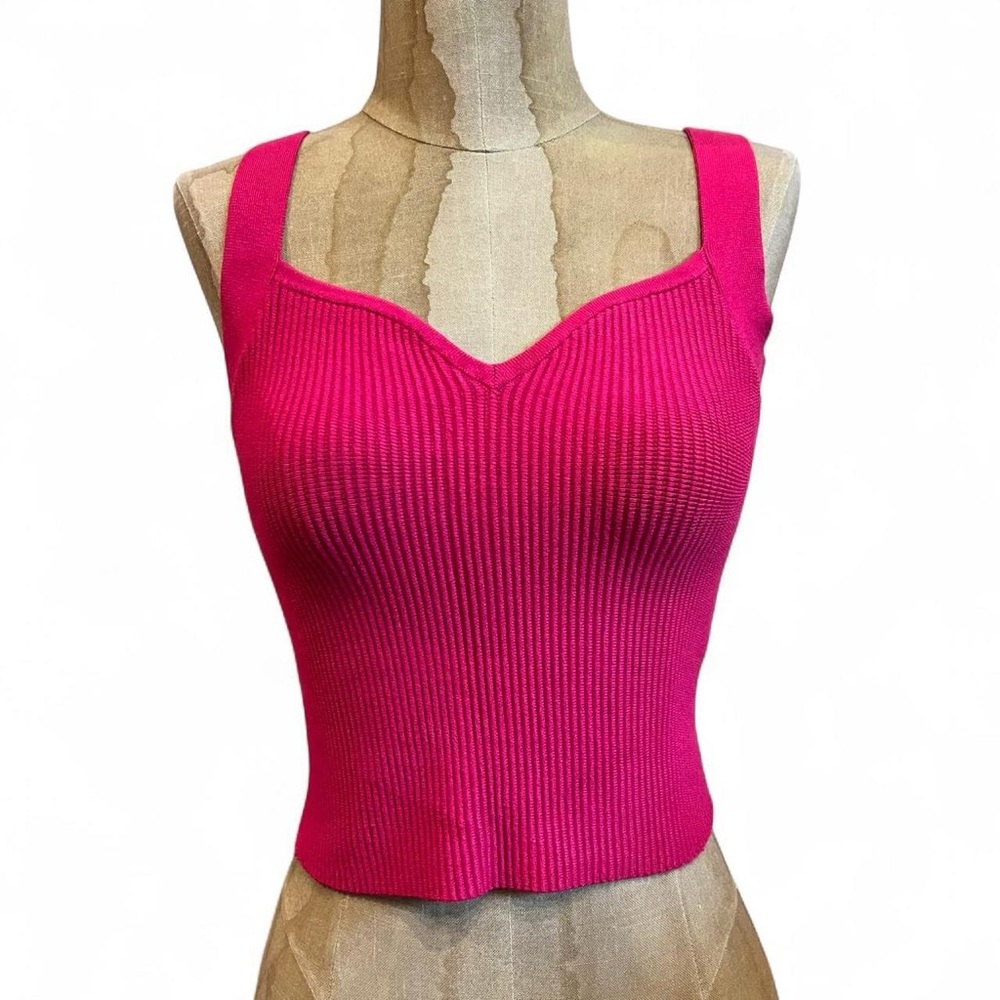 Abercrombie & Fitch Fuchsia Ribbed Tank Top